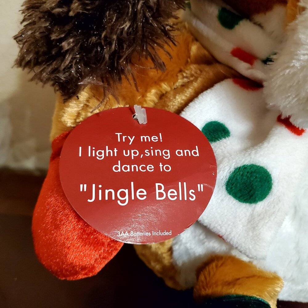 Dan Dee Christmas Dog Light Up Antlers Singing Jingle Bells Dancing - Picture 8 of 8